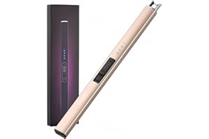 SINPY Candle Lighter Electric Lighter Rechargeable USB Long Lighter Arc Lighters for Candles Camping Family Use (Champagne Gold)