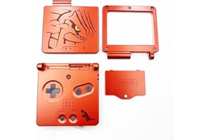 SUNVALLEY Carcasa Carcasa de repuesto Groudon Edition, para consola for Nintendo Game Boy Advance GBA SP, carcasa roja con botones, tornillos y pegatina