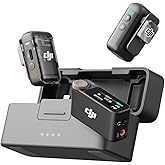 DJI Mic 2 (2 TX + 1 RX + Charging Case)-Noise Canceling, Simple synchronization, Touch screen, Microphone