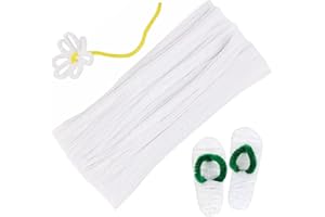 RAMLUR 100 Pcs Pipe Cleaners Chenille Stems, White Pipe Cleaners, Pipe Cleaners Craft Supplies for DIY, Arts and Crafts Project Decoration