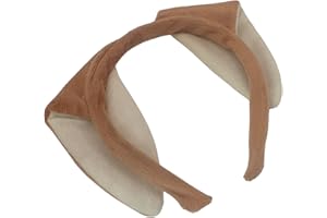 Topkids Accessories Dog Headband Dog Ears Puppy Ears Floppy Dog Ears Floppy Dog Headband Animal Headbands World Book Day Fancy Dress Costume Headbands For Kids Adults (Brown & Cream Floppy Dog Ears)