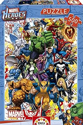 Educa - 15560 - Puzzle - Les Héros de Marvel - 500 Pièces