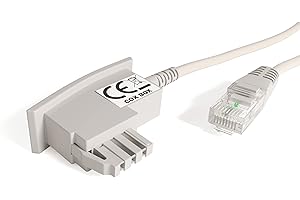 ‎COXBOX COXBOX 1 m DSL Kabel Fritzbox, Speedport, Easybox - TAE Kabel RJ45 weiß - VDSL ADSL WLAN Router-Kabel mit galvanischer Signatur für effektiven Schutz vor Störeinflüssen