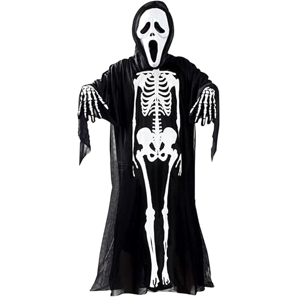 Costume Da Scheletro Con Maschera Ghostface Per Bambini - Completo Halloween