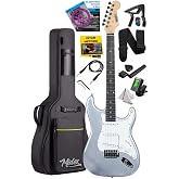 Midex RPH-30SL G&uuml;l Klavye Silver Strat Kasa SSS Elektro Gitar Seti