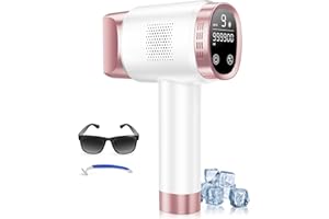 Beauris IPL Laser Hair Removal Device for Women Men, Painless Ice-Cooling Hair Remover Machine, 3 Functions, 9 Levels, at-Home Salon & Long Lasting Results for Face Bikini Line Armpits Leg Body, Rose