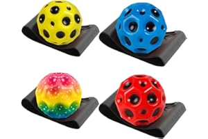HTGWCG 4 Pezzi Palla Rimbalzante per Bambin, High Bouncing Lightweight Springen Ball, Palla di Spugna,Palline da Salto, Mini Palla in Gomma Per Bambini - Giocattolo Interattivo per Alleviare Lo Stress