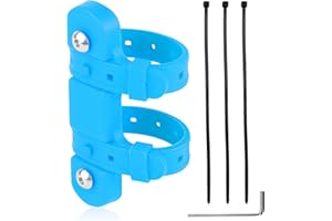 JUGCUT Silicone Bike Bottle Cage Mounting Base, Bicycle Water Bottle Cage Holder Strap Water Bottle Holder Ultra Light Suitable for Mountain Bikes, Road Bikes (Blue)