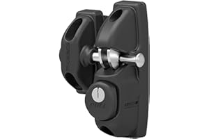 Safetech Hardware Single Sided Key Lockable Gravity Gate Latch with 2 Independent Latching Hooks for Added Security, Child Safe Fence Gate Latch Lock for Metal, Wood, Vinyl Fences (SLV Viper X1 Black)