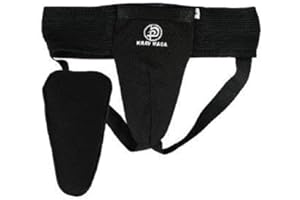 Krav Maga Black Ladies Elasticated Cotton Groin Guard W/ Cup (Large)