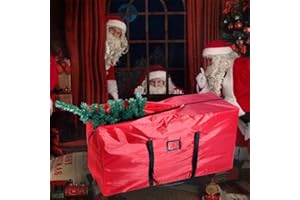 ZPONEED Sac de Rangement pour Sapin de Noël Artificiel, avec Poignées, Imperméable, Anti-poussière, Housse de Protection pour Arbre jusqu'à 210 cm
