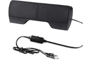 Bolwins P01CS Mini Haut-Parleur USB PC Portable avec Prise Jack 3,5 mm, idéal pour Les déplacements 2 x 3 W, 3,5 mm alimenté par PC pour Tablette/Ordinateur Portable/Smartphone/PC