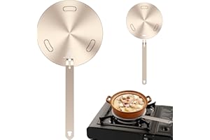 BOBASH Adaptateur à induction, plateau à induction avec poignée, plaque de diffusion de chaleur, plaque adaptateur universel pour table de cuisson à induction, adaptateur pour plan de cuisine à induction (16