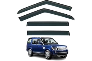 AIRFLUX Juego de 4 deflectores de viento adhesivos compatibles con Land Rover Discovery 3 y 4 L319 2005 2006 2007 2008 2009 2010 2011 2012 2013 2014 2015 2016.