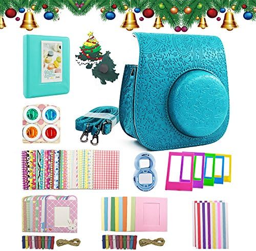 Shaveh Instax Mini 9 Camera Accessories for Fujifilm Mini 9 Instant Camera Includes Instax Mini 9 Case/Photo Album/Selfie Lens/Color Filters/Wall Hang Frames/Film Stand (Flamingo Pink)