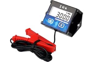 Taikemeti Betriebsstundenzähler für kleine Motoren, digitaler Drehzahlmesser, Wartungserinnerung, Batterie austauschbar, Design für gasbetriebenen Rasenmähergenerator, Kompressorkompressor.