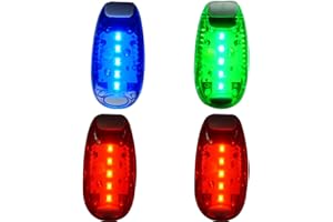 CONSTEFIRE 4 Lampade LED con Clip, Luci da Corsa, Luce LED di Sicurezza, Luci Running con Braccialetti per Corsa Notturna, Alta Visibilità per Sport, Jogging, Alpinismo, Cani, Biciclette
