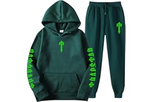 BFTHWY Trapstar Chandal niño London Impresión Deportiva 2 Piezas Sudadera con Capucha y Pantalones Otoño Invierno Sudadera,2024 Sudadera con Capucha Conjunto Unisex