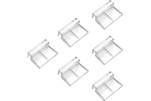 Heting-YQ Glass Cover Clips for Aquariums, 6 mm Acrylic Aquarium Glass Cover Holder, Universal Aquarium Cover Holder for Rimless Aquariums, Pack of 6, Clear