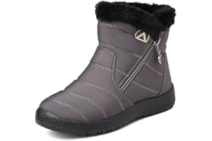 GOGOUP Kids Snow Boots Boy's Girl's Warm Fur Lined Boots Winter Waterproof Outdoor Ankle Booties Shoes Non-slip (Little Kid/Big Kid)