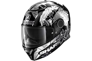 Shark Casque moto SPARTAN 1.2 LORENZO CATALUNYA GP KWX, Noir/Blanc, L