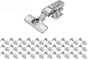 Stolmet Soft Close Hinges, 35mm, Medium, Steel, Silver, Painted, Surface Mount, Sets of 10