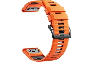 Bekvämt och vattentätt silikonband kompatibelt med Garmin Quickfit 22 mm/26 mm