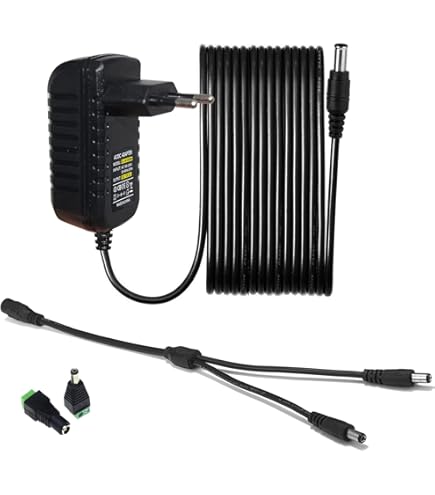 Top Charger * Adattatore di alimentazione caricatore 12 V per registratore video Hikvision DS-7204HGHI-SH CCTV DVR