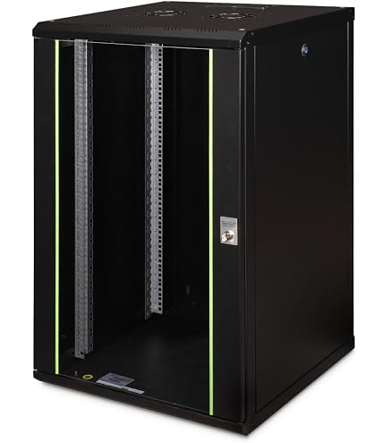 Kab24® Netzwerkschrank 19 Zoll 42 HE – Wandgehäuse Für Server & Technik | 205,7 X 60 X 60 Cm | Sicherheitsglastür | Max. 1500 Kg