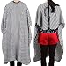 TRIXES Full Length Black White Monochrome Hairdressers Gown Adjustable Size Water Resistant Protective Cape