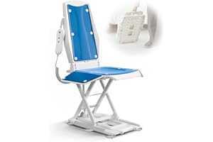 VOCIC Upgrade Electric Chair Lift with Wheels, Get Up from Floor, Portable Lift Assist Devices for Elderly, Includes 2 Types Suction Cups, Support Up to 300 LBS, No Assembly, AX10