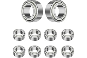 ANGEEK 10 unidades 684 ZZ Rodamientos de bolas 4 mm x 9 mm x 4 mm,Prelubricados,Doble junta, 684ZZ Rodamientos rígidos de bolas