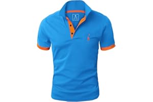 GLESTORE Męska koszulka polo, T-shirty męskie, koszula męska z krótkim rękawem, żyrafa, haft, T-shirt na lato, slim fit, golf Sports