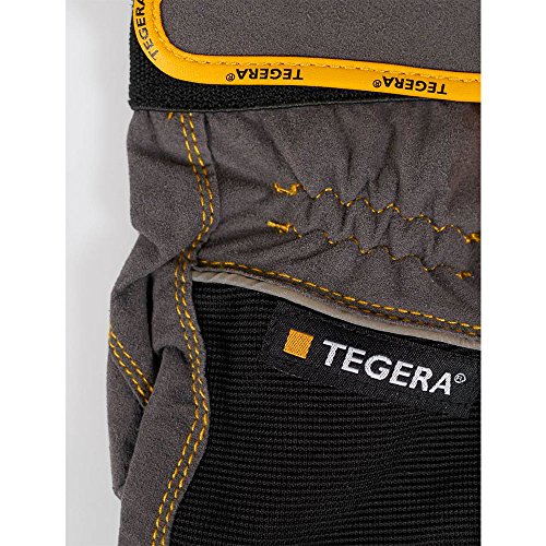 Ejendals Handschuh „Tegera 9220“ aus Synthetikleder, Größe 11, 1 Stück, schwarz / grau / gelb, 9220-11 - 2
