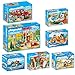 Produktbild PLAYMOBIL® Family Fun 7er Set 9420 9421 9422 9423 9424 9425 9426 Sonnige Ferienvilla + Familien-PKW + Swimmingpool + Großer Spielplatz + Tretboot + Familie am Strand + Fahrrad mit Eiswagen