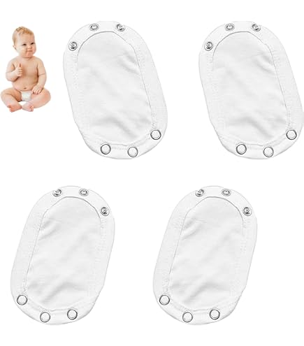 Prolongateurs Pour Body Bébé (lot De 6) - Réutilisables, En Coton, Pour Pyjama Ou Combinaison, Facilite Le Change - 3