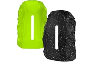 flintronic Funda Impermeable para Mochila, Protector Lluvia Mochila con Banda Reflectante, Cubre Mochila Lluvia para Senderismo, Camping, Viajes, Ciclismo
