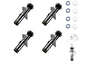 NNOUONN Toilet Seat Bolts Fittings Kit, 4pcs Heavy Duty Toilets Seats Fastener Locking Bolts Replacement Fixing Kits for Top Lid Hinges, Easy Installation and Maintenance Universal Toilet Seat Screws