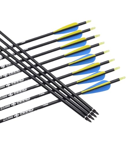 12 Flèches Carbone Pur Surwolf - Spine 200-1500 Pour Arc Classique Et à Poulies - ID4.2mm ±0.003