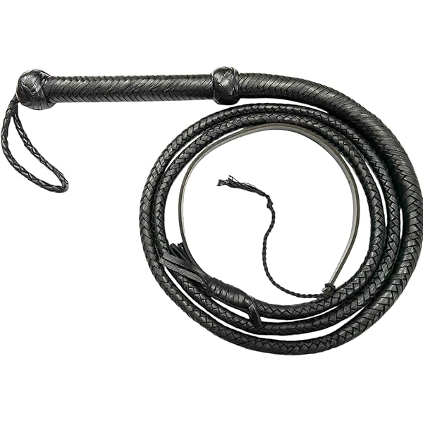 Indiana Jones Style Bull Whip 4 Foot 8 Plaits Real Cow Hide