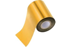 PATIKIL 8cm x 120m Carta da Stampa a Caldo, Rotolo Carta Stampa a Caldo per Trasferimento Calore per Pelle Fai Da Te Album Ritagli Pacchetto Carte Regalo Artigianali Decorazioni Logo, Oro