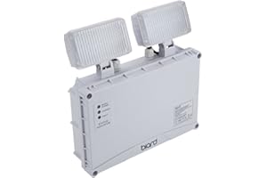 Biard 5W LED Twin Emergency Lighting IP65 Spotlight - Non-Maintained - Commercial Waterproof Safety Lighting for Warehouses Both Indoors or Outdoors with 3 Hour Emergency Battery Backup