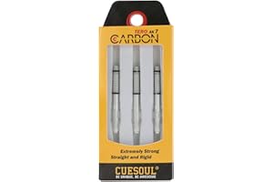 CUESOUL TERO AK7 Ejes de Dardos de Carbono/vástago Telescópico de Resorte Incorporado, Juego de 3 Piezas