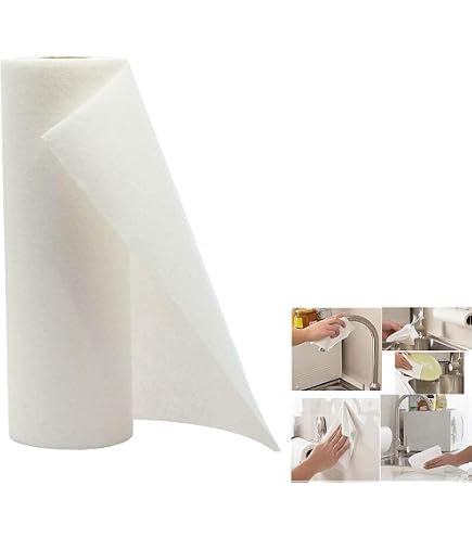 Essuie-mains En Papier Réutilisables - Rouleau En Bambou Lavable - Très Absorbant Et Durable