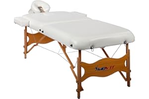 MOVIT Deluxe Massageliege inkl. Tasche, XXL Breite 80 cm, 8 cm Polsterung, Vollholzgestell, Farbwahl, schadstoffgeprüft, weiß
