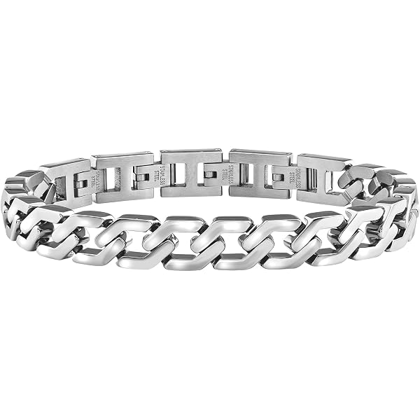 Breil Collezione Carve Bracciale Uomo Acciaio Bilux – Maglie Fitte, Finitura Lucida E Satinata, Lunghezza Regolabile 17-22 Cm - 6