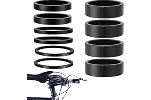 KELAV Manubrio Bici Distanziatori 10 Pezzi, Distanziali Bici 1 1/8 Pollice in Alluminio 2/3/5/10mm, Distanziali per Attacco Manubrio Bicycle Ahead, Spacer Manubrio MTB per BMX Mountain Bike