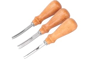Hapivida Herramienta de Biselado de Borde de Cuero, 3 Piezas Kit Trabajo de Recorte Profesional Biselador de Borde de Artesanía Herramienta de Biselado Cuero para Corte Cuero Artesanal de Bricolaje