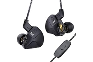 Yinyoo CCZ Sonata DC03 in ear monitor Auriculares HiFi con controlador dinámico magnético de 10mm, IEM deportivos de para juegos, auriculares con cable de 2Pin para regalo PC audiófilos(con micrófono)