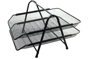 DFH CASA PORTADOCUMENTI PORTA DOCUMENTI PER UFFICIO IN METALLO DA SCRIVANIA VASCHETTA OTTIMA PER FOGLI A4 p2